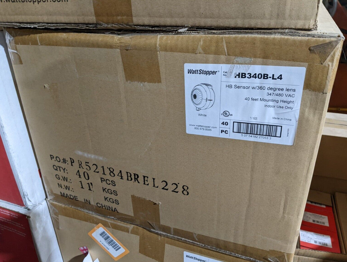 40PC WattStopper HB340BL4 High Bay Occupancy Sensor Passive Infrared 360Deg Lens