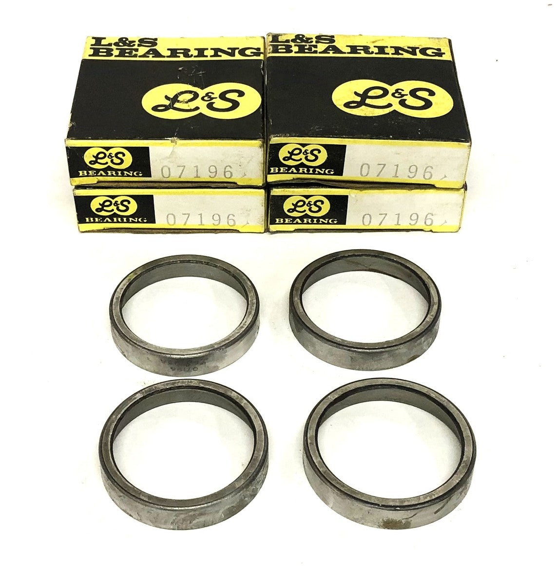 L&S Bearing Tapered Roller Bearing Cup 07196 [Lot of 4] NOS