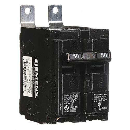 SIEMENS B250 DOUBLE POLE 240 VOLT 50 AMP BOLT IN NEW STYLE BOLT IN BREAKER