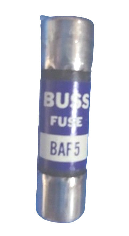 BUSSMAN BAF-5 FAST ACTING 5 AMP 250 VOLT 1.5" X.41" X .41" FUSE LOT OF 5