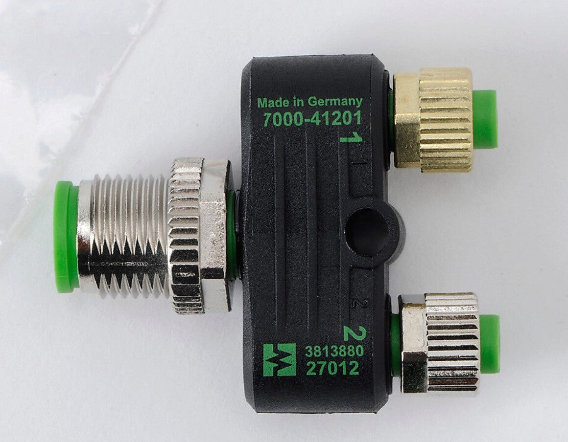 New Murr Elektronik 7000-41201-0000000 T Coupler M12 Male M8 Female Straight. G1