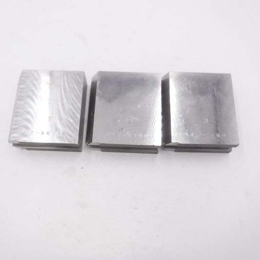 3 Piece Set Vertech 1.5mm x 60° Soft Top Jaws for 8" Power Chuck KT 8400P