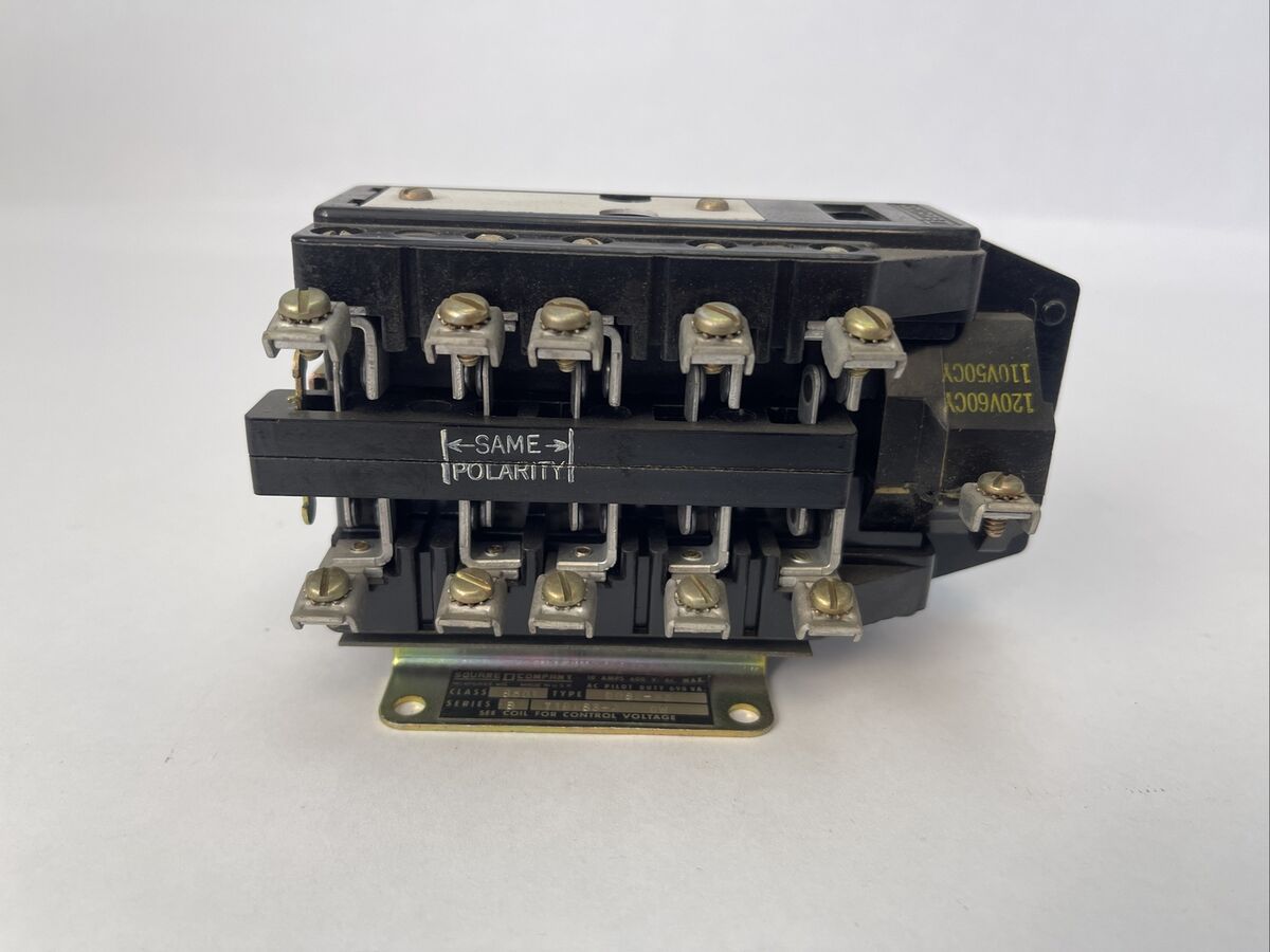 SQUARE D 8501 D082-S3 RELAY 600VAC 10AMP 690VA SERIES B COIL 120V 60CY 110V 50CY