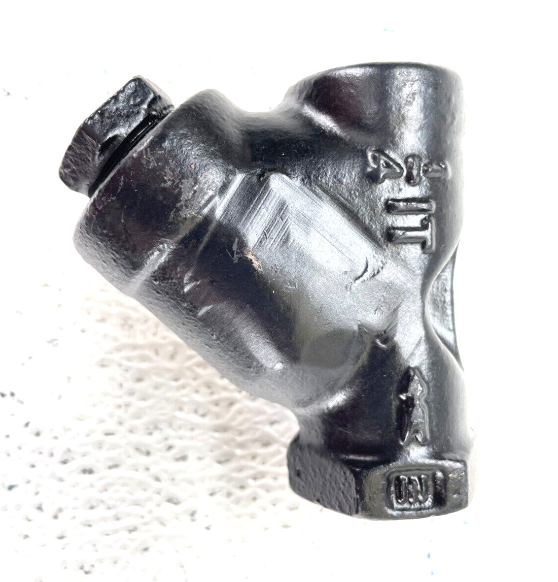 Cast Iron Y Strainer 1/4" Threaded NPT 250 Psi SWP w/ Blow-Off & 30-Mesh Screen