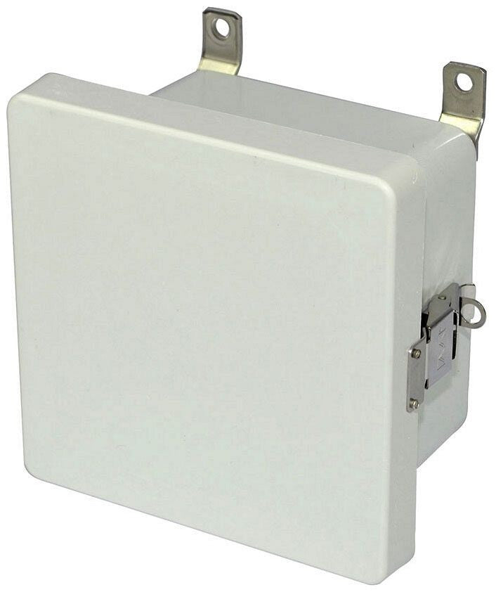 ALLIED MOLDED PRODUCTS AM664L NEMA4X JUNCTION BOX 6" X 6" X 4" FIBERGLASS