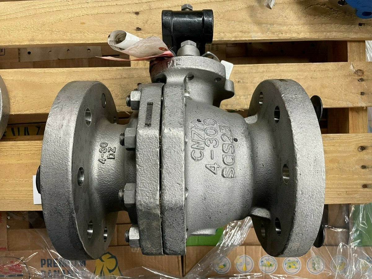 KITZ 300-UTDZCN-FS Ball Valve 4" 300 RF Flanged CN7M ALLOY 20 Low Emission 
