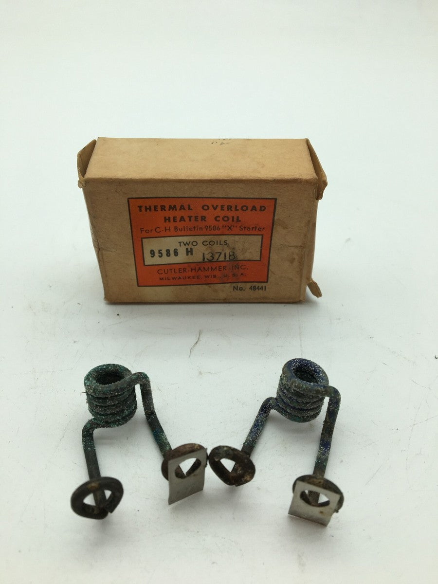 Lot of 2 Cutler-Hammer H-1371 Thermal Overload Heater Coil for C-H Bulletin 9586