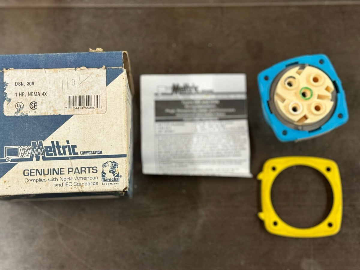 Meltric 63-38075 DSN30 30A, 125V, 1P+N+G Male Inlet