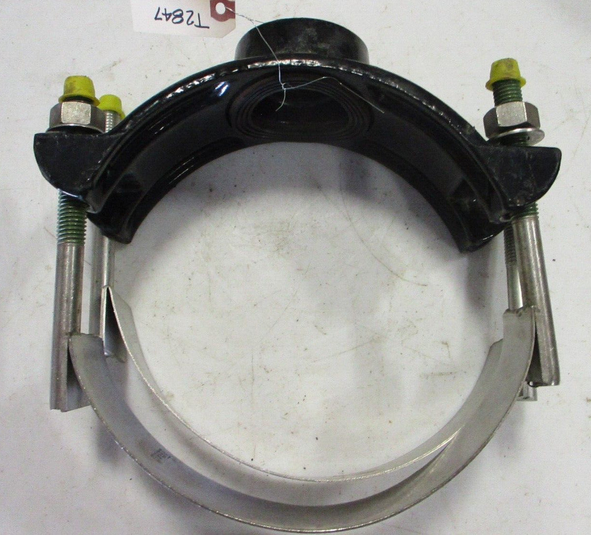 ROMAC 202NS Service Saddle 8" (8.63-9.05 OD) x 1" NPT Outlet | SS Double Straps