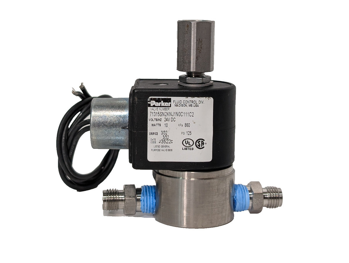 Parker 71315SN2KNJ1N0C000C2 General Purpose Solenoid Valve 24VDC 10Watts 125PSI