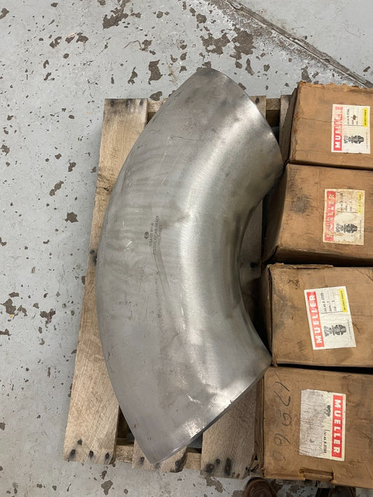 12" S/40S Long Radius 90-Degree Elbow 316/L Stainless Fitting *WELD PREP ENDS*