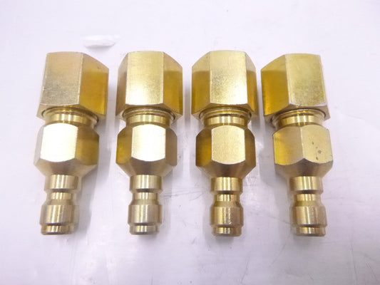 4 pack Wire Wizard Ferrule Conduit Connector A-10C-X Brass For FC-X Conduit