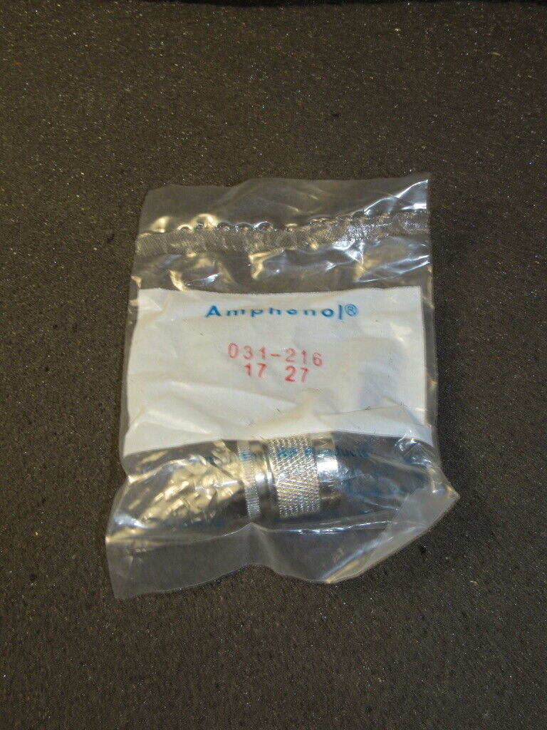 AMPHENOL RF 031-216 UG-201A/U N TYPE PLUG TO BNC JACK 50 OHM 