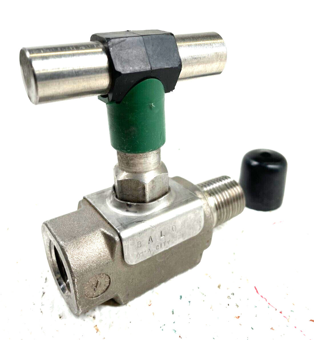 BALON N465-MF Stainless Steel Threaded Needle Valve 1/2" 6000 Female x Male NPT