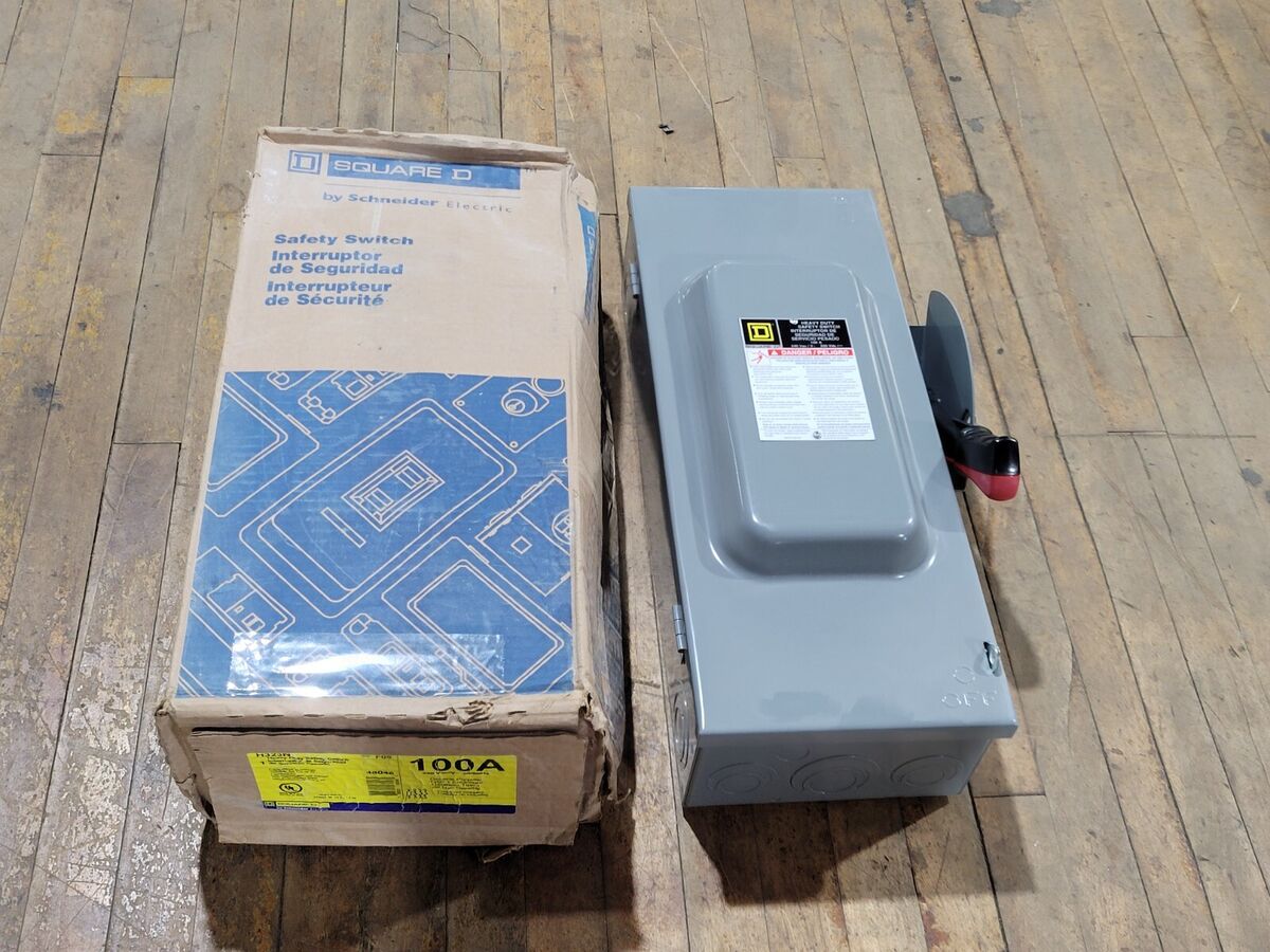 Square D H323N Safety Disconnect Switch Fusible Heavy Duty 100A 240VAC 3P Type 1