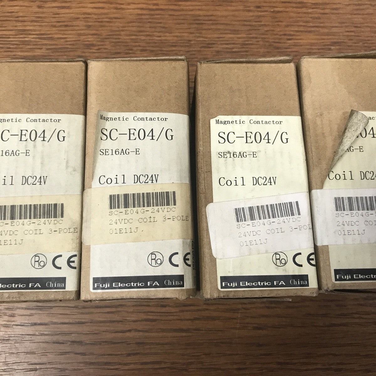 Lot of 4 Fuji Electric SC-E04/G Contactors With 24 VDC Coils