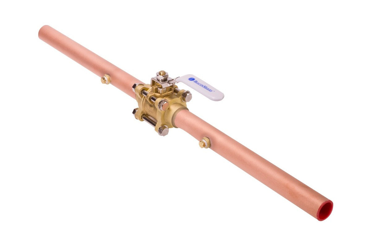 2" BEACON-MED AES PN: 211605-00 Dual-Port Shut-Off Line Ball Valve, Lockable