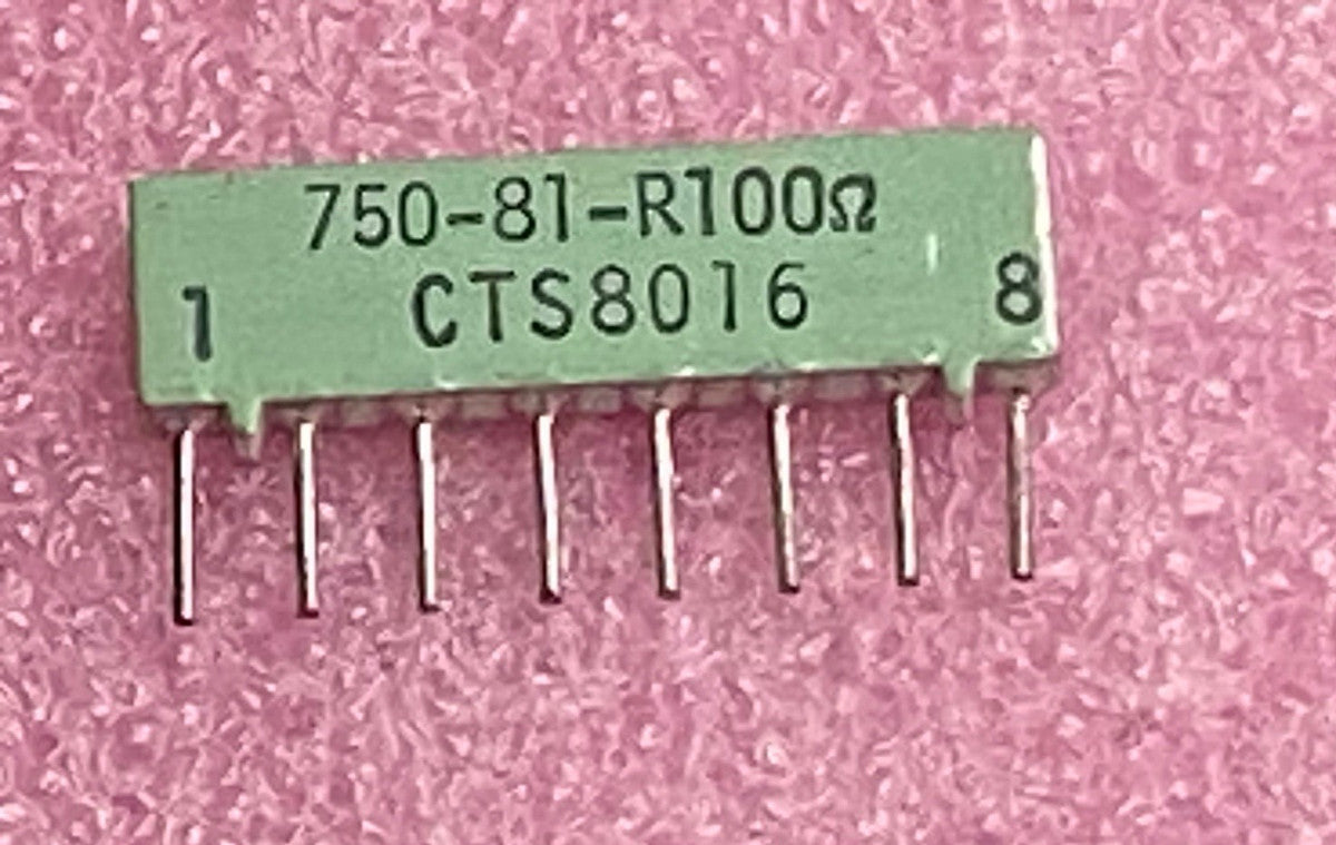 CTS 750-83-R100ohm isolated 4-resistor array 8-pin SIP