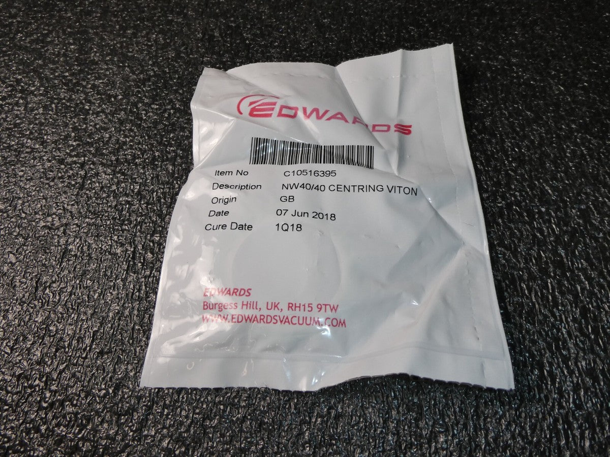 Edwards C10516395 Centring Ring, Stainless Steel/Viton, NW40/40 "Lot of 3"