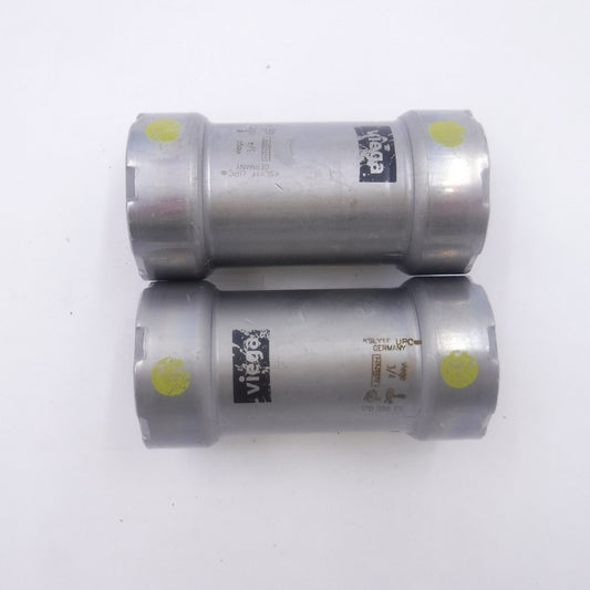 2 Pack Viega 25036 3/4" MegaPressG Coupling without Stop