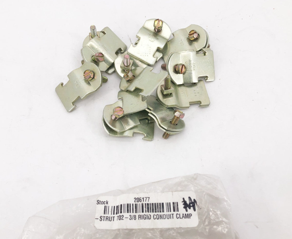 Lot of 11 New Thomas & Betts 702-3/8 Conduit Clamps Rigid 3/8" - No Box