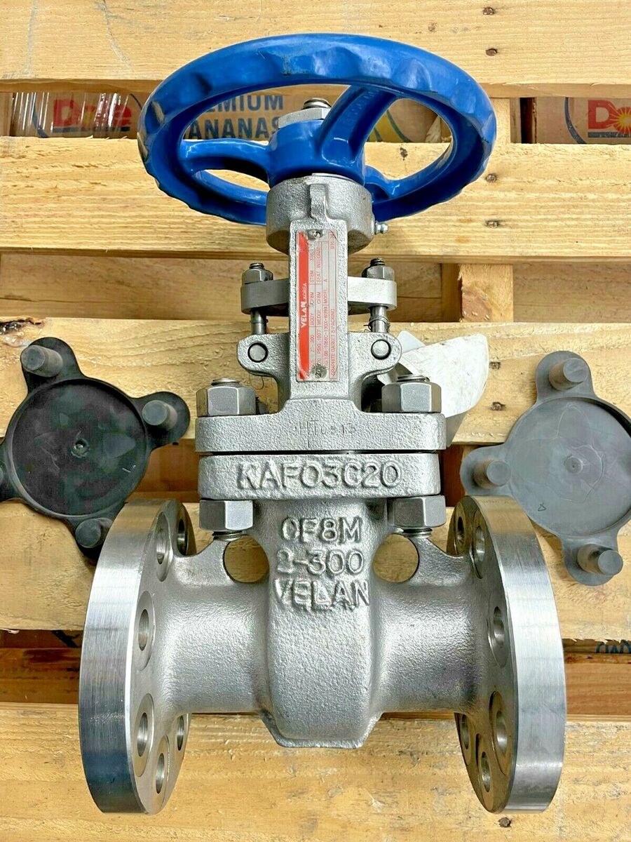 Stainless Steel Gate Valve VELAN F08-1064C-13GX 2" 300 RF Flange CF8M 316SS 