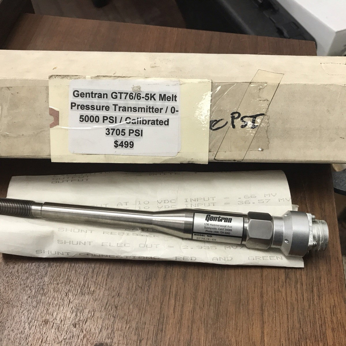 GENTRAN GT76/6-5K MELT PRESSURE TRANSMITTER STEM