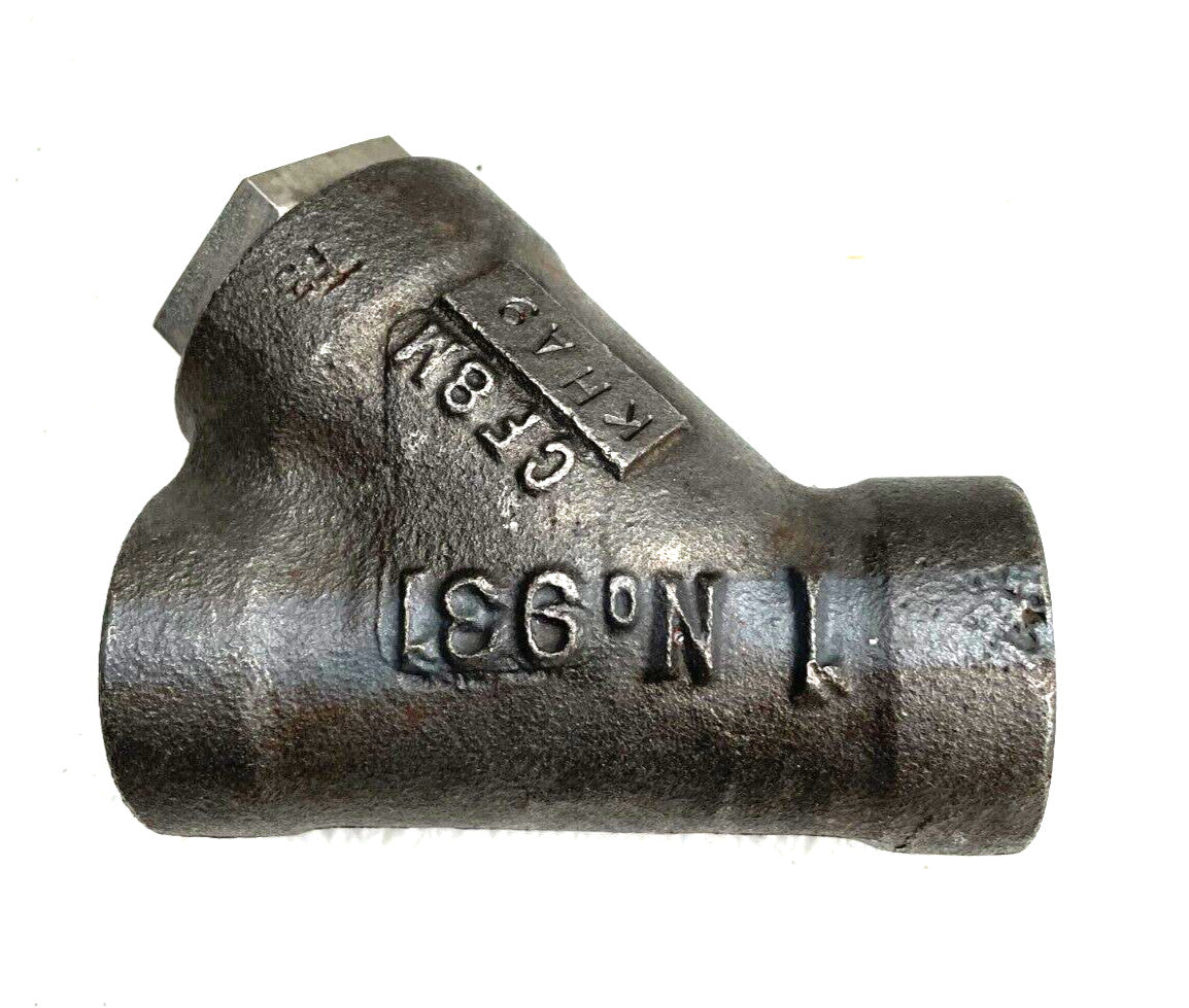 YARWAY Y-Strainer CF8M Stainless 1" Socket Weld Ends Class 600 / 1440 psi WOG