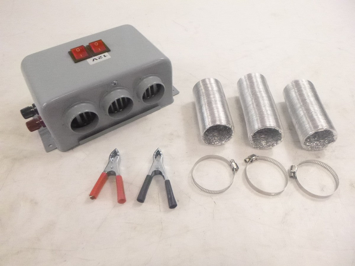 3-Hole Fast Heating Compact Car Warmer 800W w/ Dual Gear Switch For Defrosting