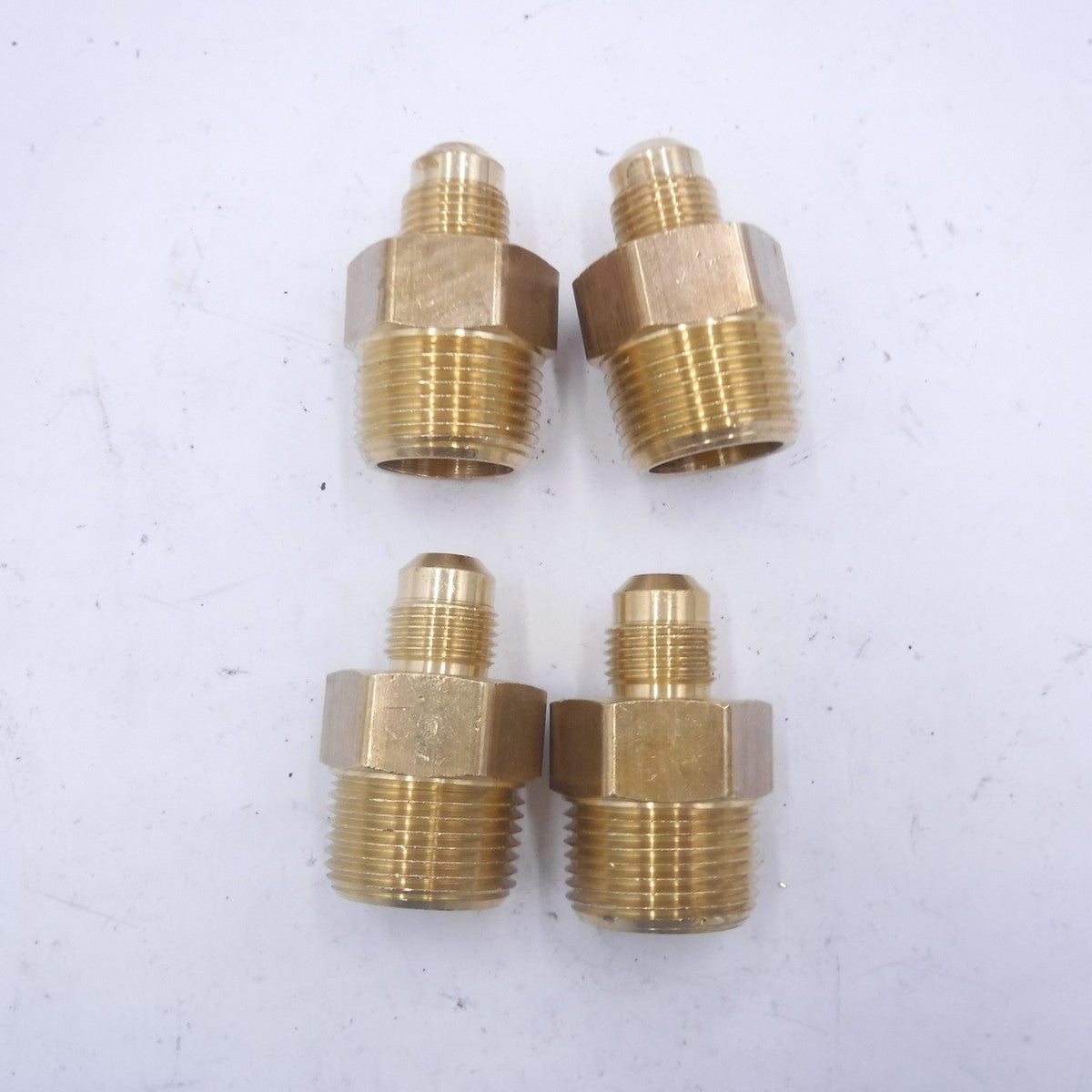 4 Pack 5/8" JIC 37° Flare x 1" Male NPT Brass Adapter