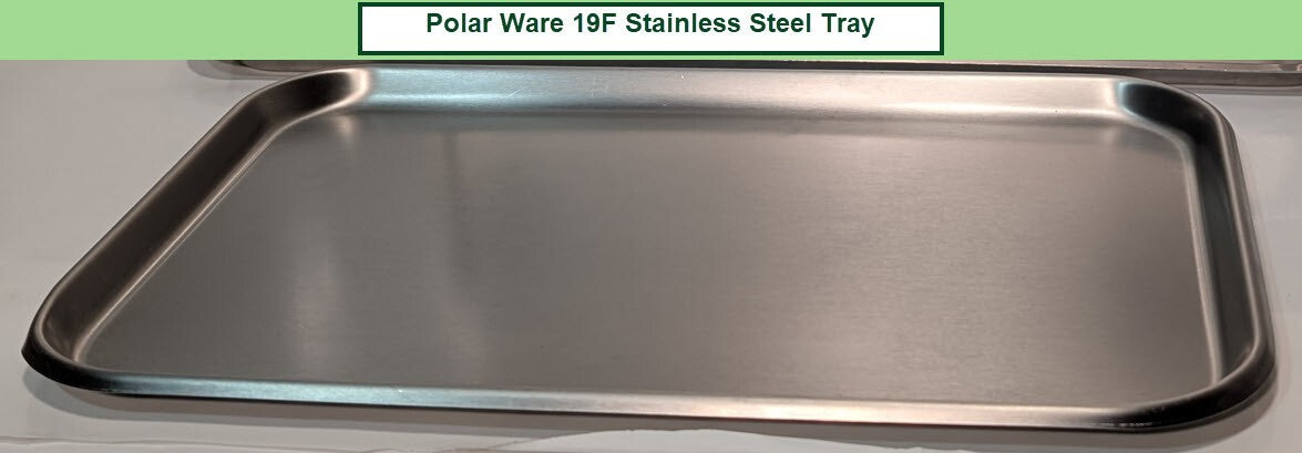 Polar Ware 19F Stainless Steel Instrument Tray w Rolled Bead, 19.125" L x 12.6"