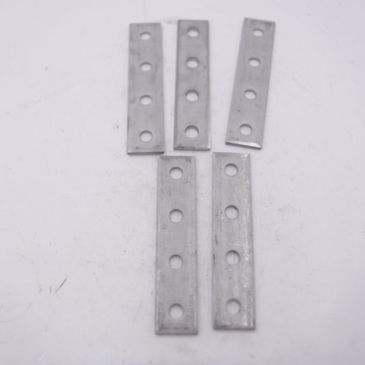 5 Pack Stainless Steel 4 Hole Flat Plate 1-1/2" x 7", 13697