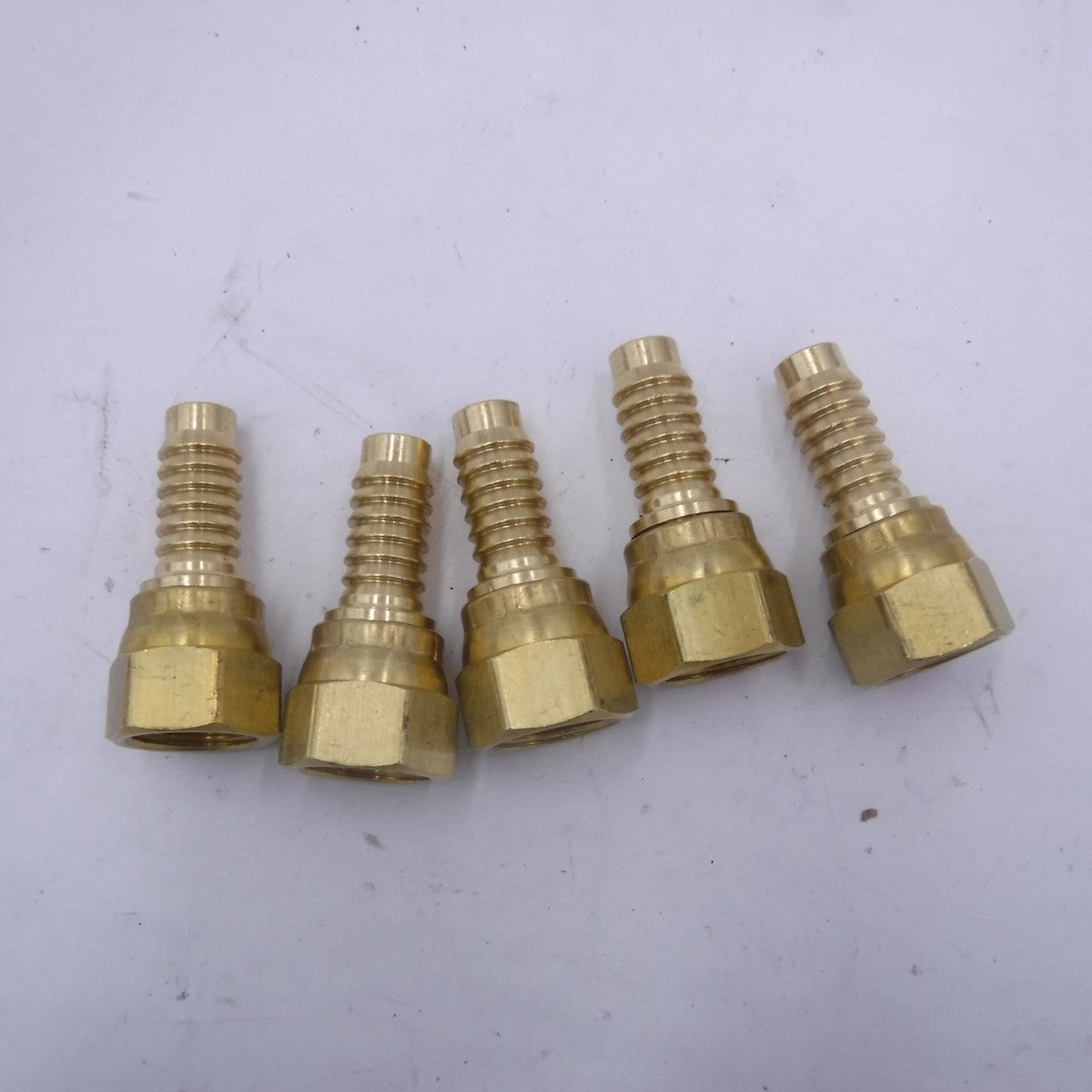 5 Pack Teeco 3/8" Hose ID x 3/8" Female Flare Brass Swivel Fitting HC-4355