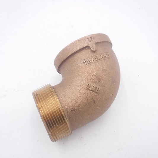 2" Lead Free 90° Red Brass Street Elbow w/ Male & Female NPT Threaded