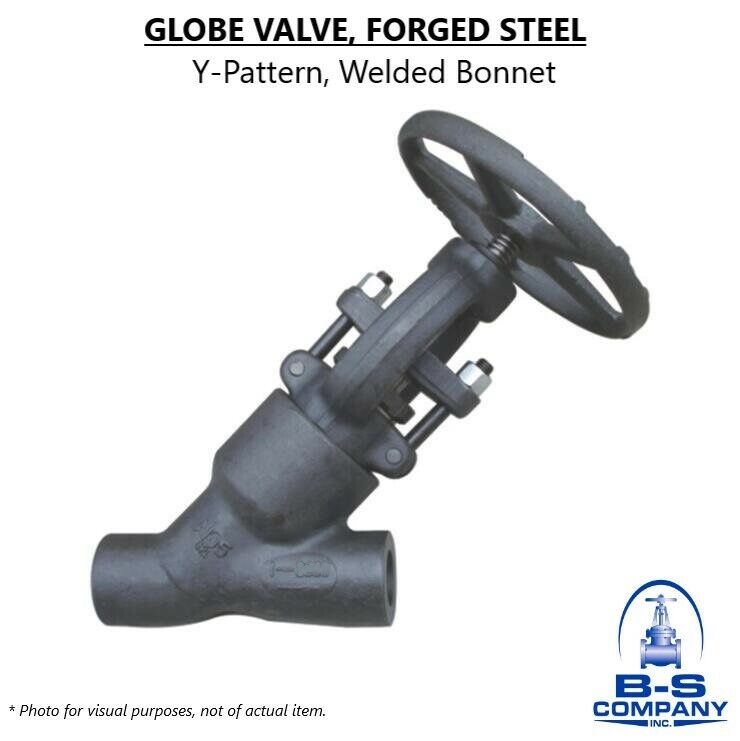 ILSHIN Forged Steel Y-Pattern Globe Valve 1" CL1500 Socket Weld A105N Trim #5