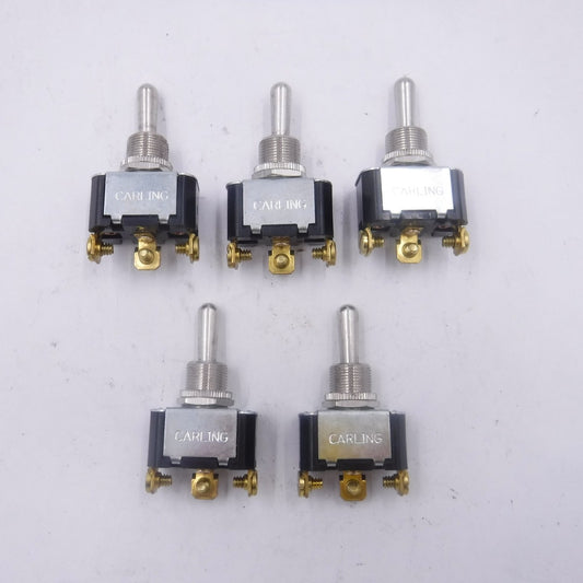 5 Pack Carling 2 Position Toggle Switch 3 Conn 10A@250VAC 15A@125VAC 3/4HP