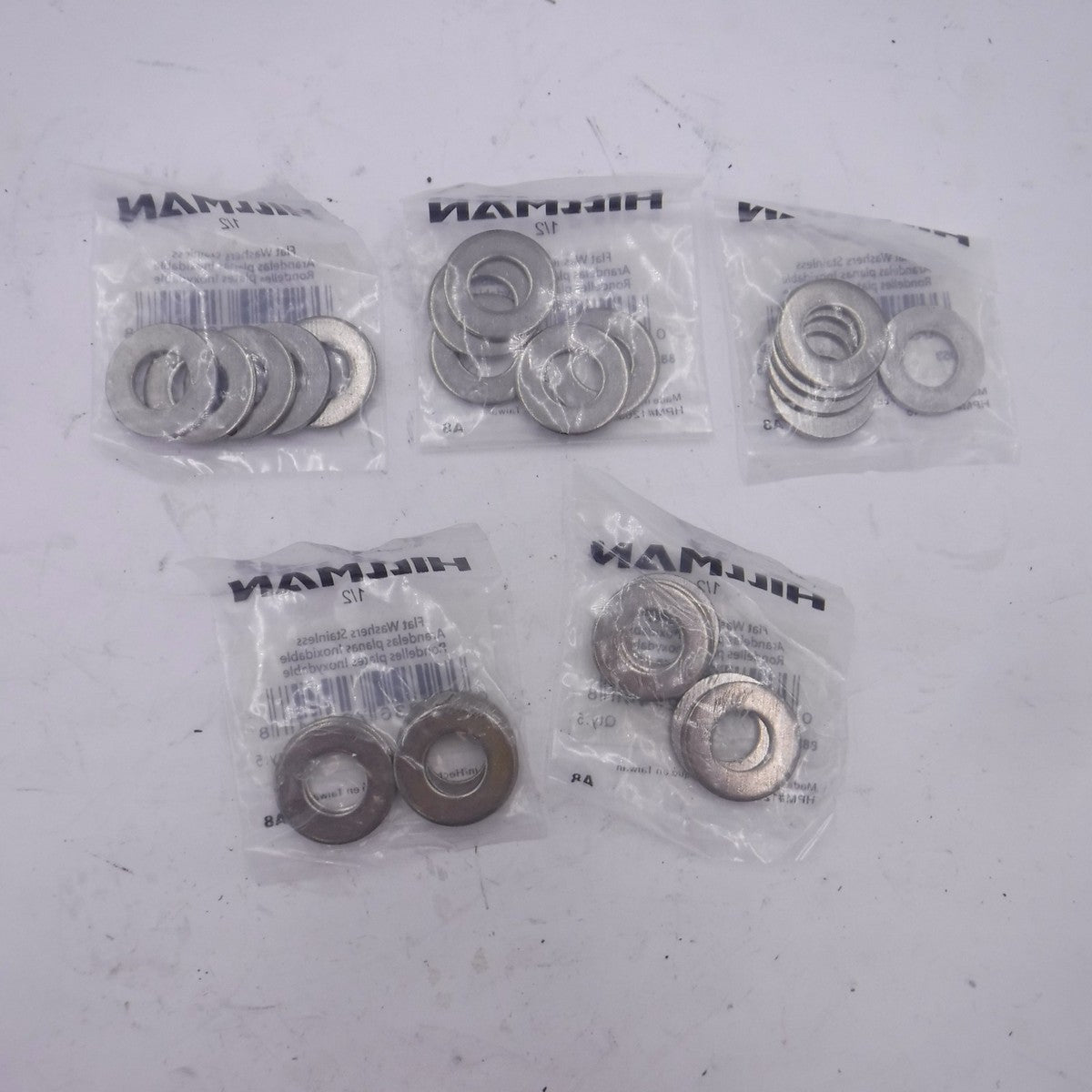 25 Pack Hillman 1/2" Stainless Steel Flat Washers 882053