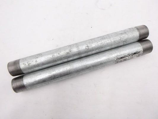 2 Pack Picoma 5616 1" x 12" Galvanized Steel Conduit Pipe Nipples
