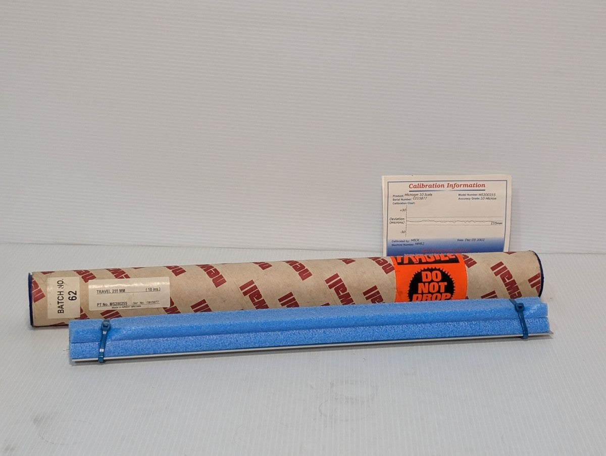 Newall MS200255 Microsyn 10 Scale Encoder Rod, 255mm Travel, 10 Micron Accuracy