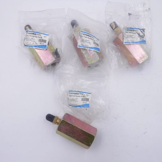 4 Pack HydraPro H64015 3/4" FIP Brass Gas Test Gauge Block Body Only