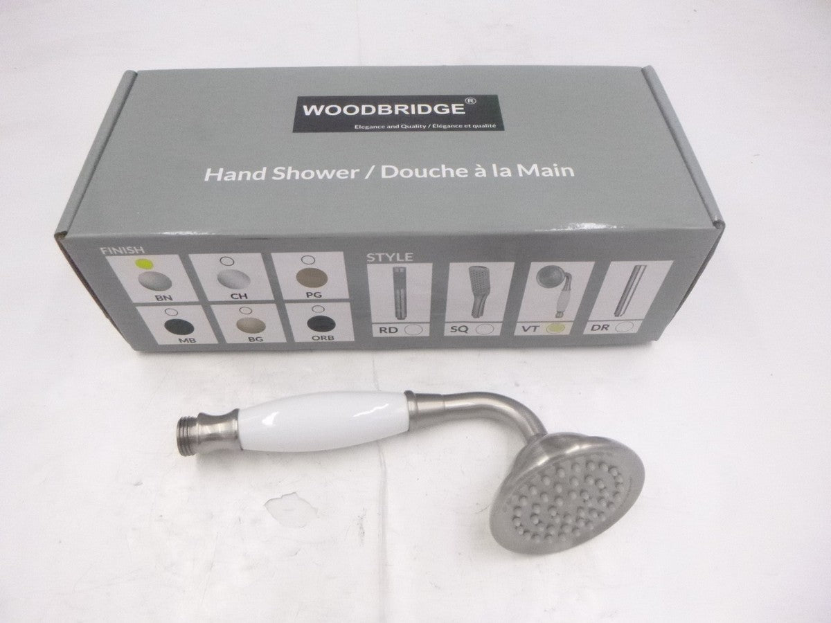 Woodbridge Single Handle Tub Filler Hand Shower F0023BNVT Brushed Nickel