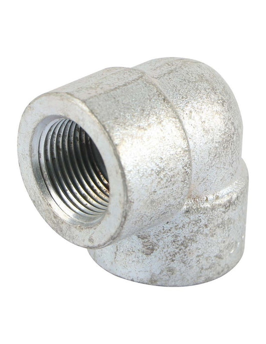 3/8" NPT 3000 lb. 90-Degree Elbow Galvanized A105 Forged Steel Pipe Fitting