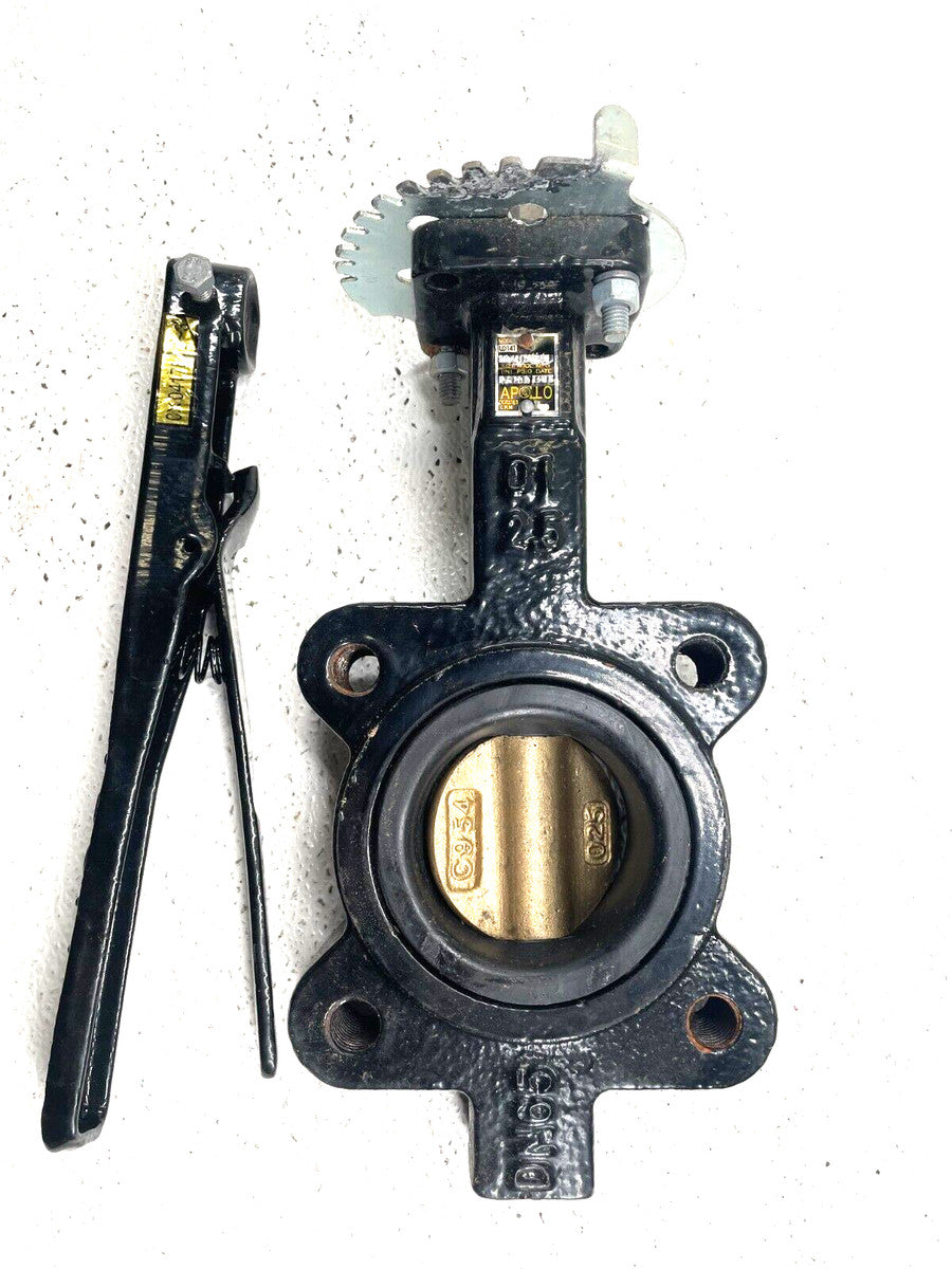APOLLO LD141 Lug Style Butterfly Valve 2-1/2" 200 psi, Bronze Disc, EPDM Seat