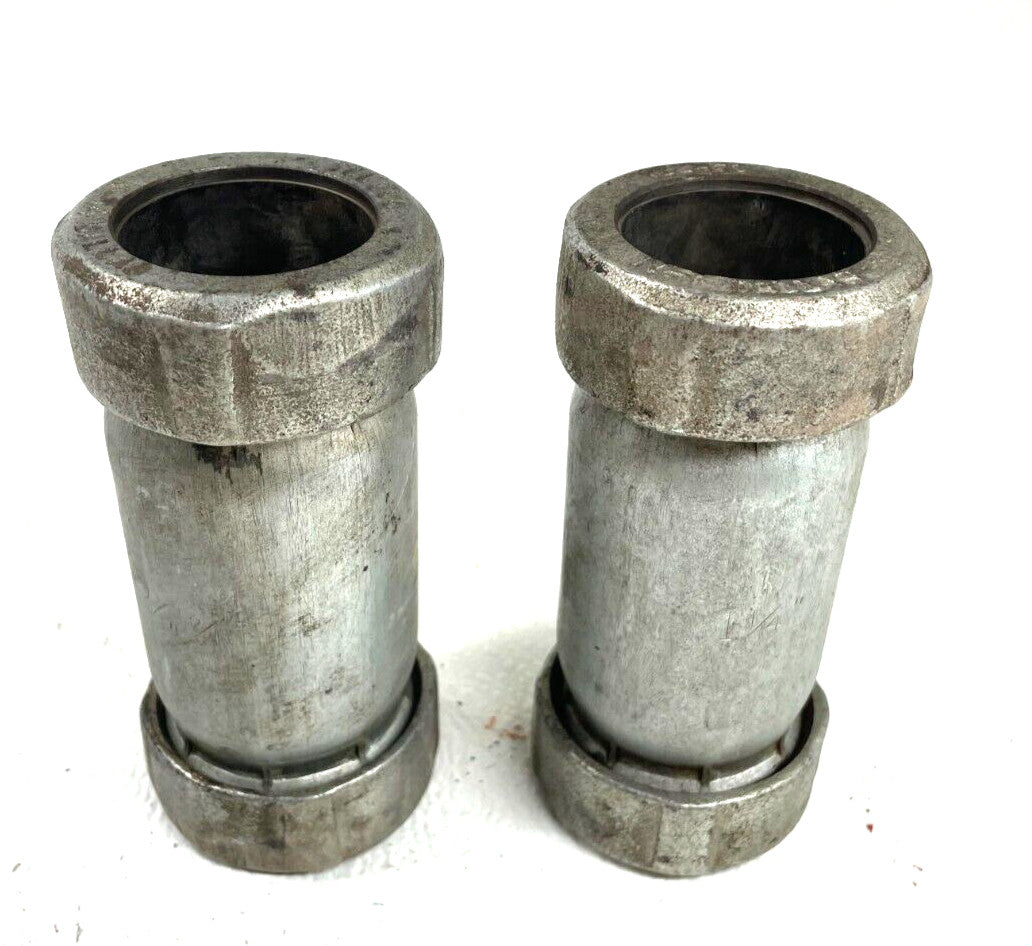 (2) TELSCO Galvanized Compression Coupling fits 1-1/4" (1.660 OD) Plain End Pipe