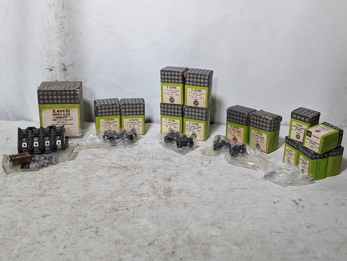 Lot of 14 Allen-Bradley contact blocks, new old stock in original box: X49651...