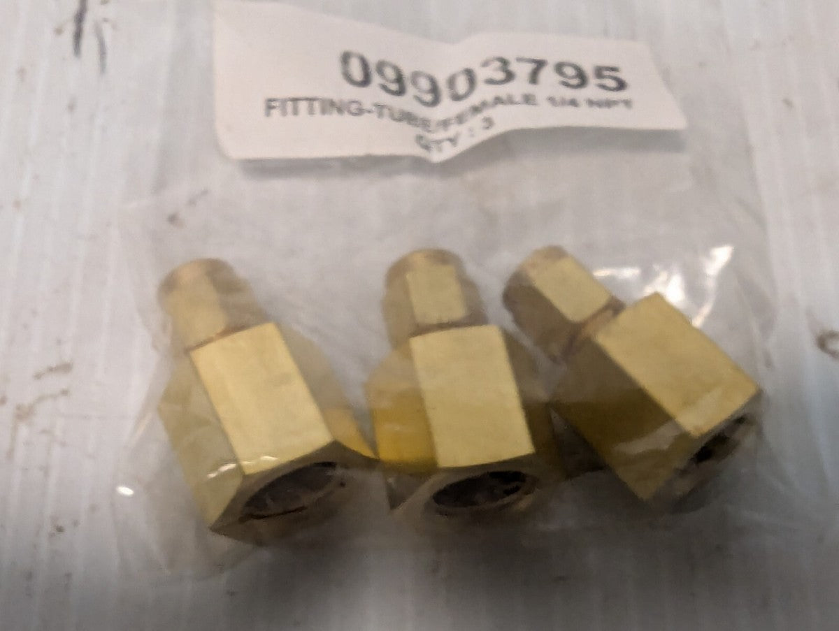 09903795 Fitting-Tube, Female 1/4 inch NPT - Lot of 3