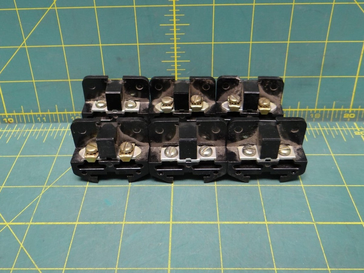 (6) Schneider Electric Square D 1828-c19 Terminal Block 600 VAC 8 Wire 