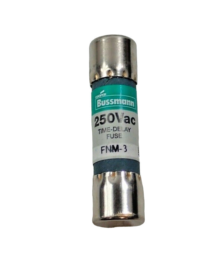 BUSSMAN FNM-3 TIME DELAY FUSE 250 VAC 3 AMP LOT OF 5