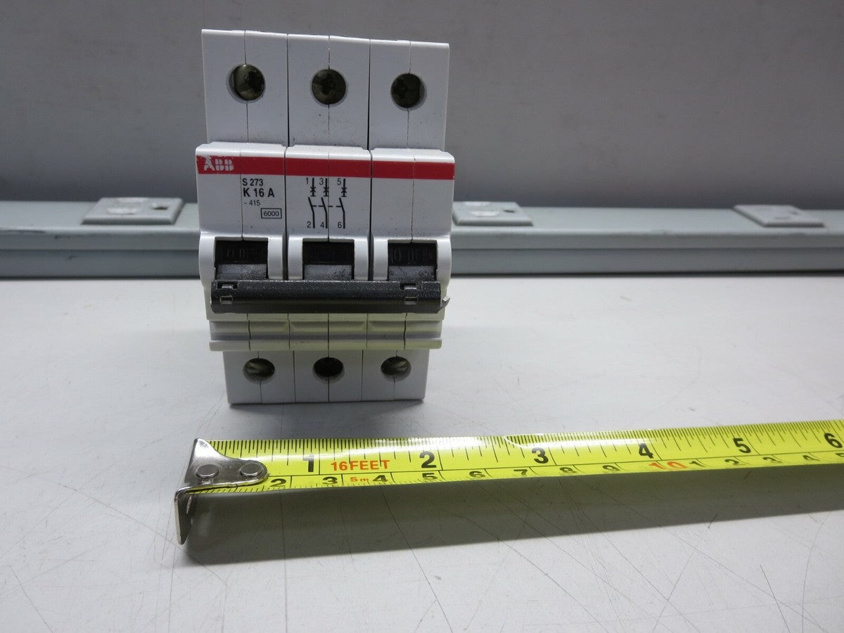 ABB, K16A, Circuit Breaker, 3 Pole, 277/480 VAC, 16 A, (1 Lot Of 5 Each)