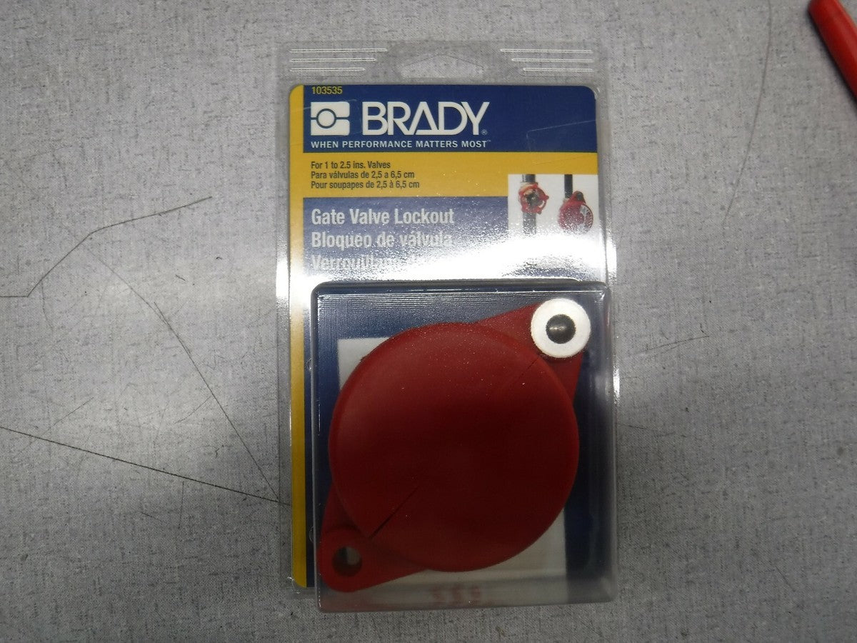 Brady Gate Valve Lockout #103535 1-2.5 in   Lot of 6 one price for all 6